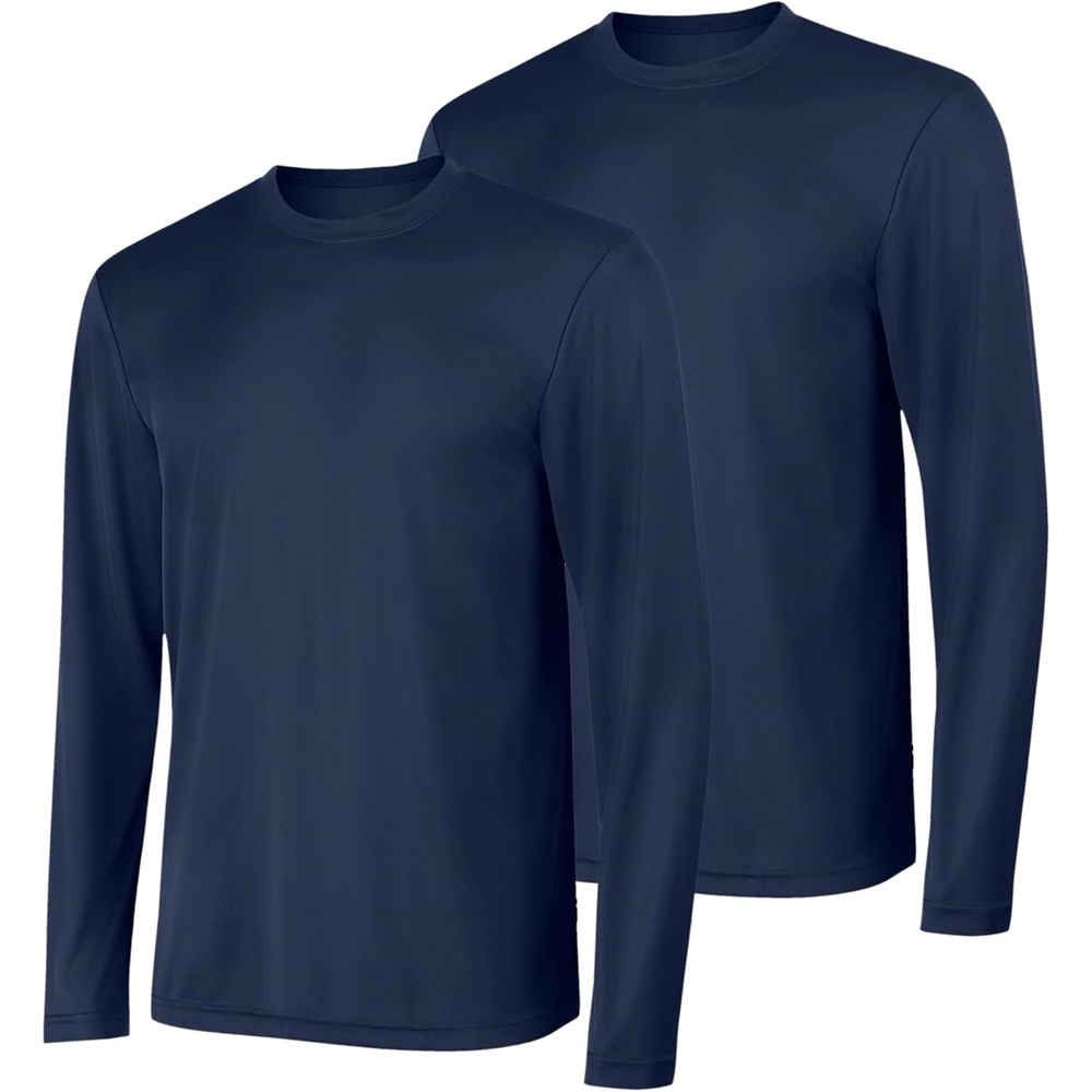 image:imageHanes Sport Mens LongSleeve TShirt Pack Cool DRI MoistureWicking Performance TShirts Performance Tee 2PackNavy