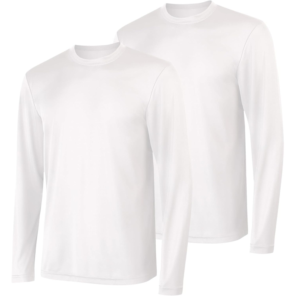 image:imageHanes Sport Mens LongSleeve TShirt Pack Cool DRI MoistureWicking Performance TShirts Performance Tee 2PackWhite