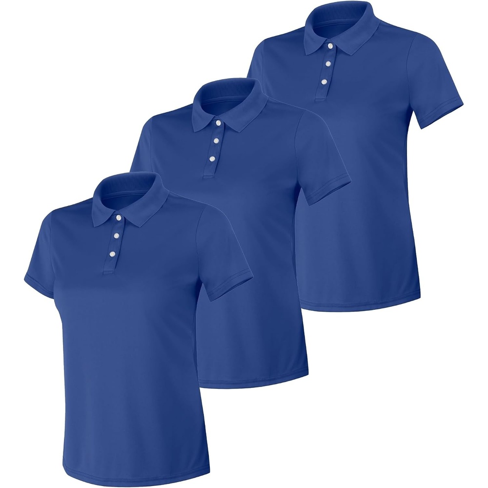 image:imageHanes womens Performance Polo Single or 3Pack Sport Cool DRI MoistureWicking Polo Shirt 40 UPF ProtectionDeep Royal