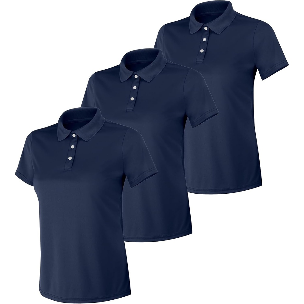 image:imageHanes womens Performance Polo Single or 3Pack Sport Cool DRI MoistureWicking Polo Shirt 40 UPF ProtectionNavy