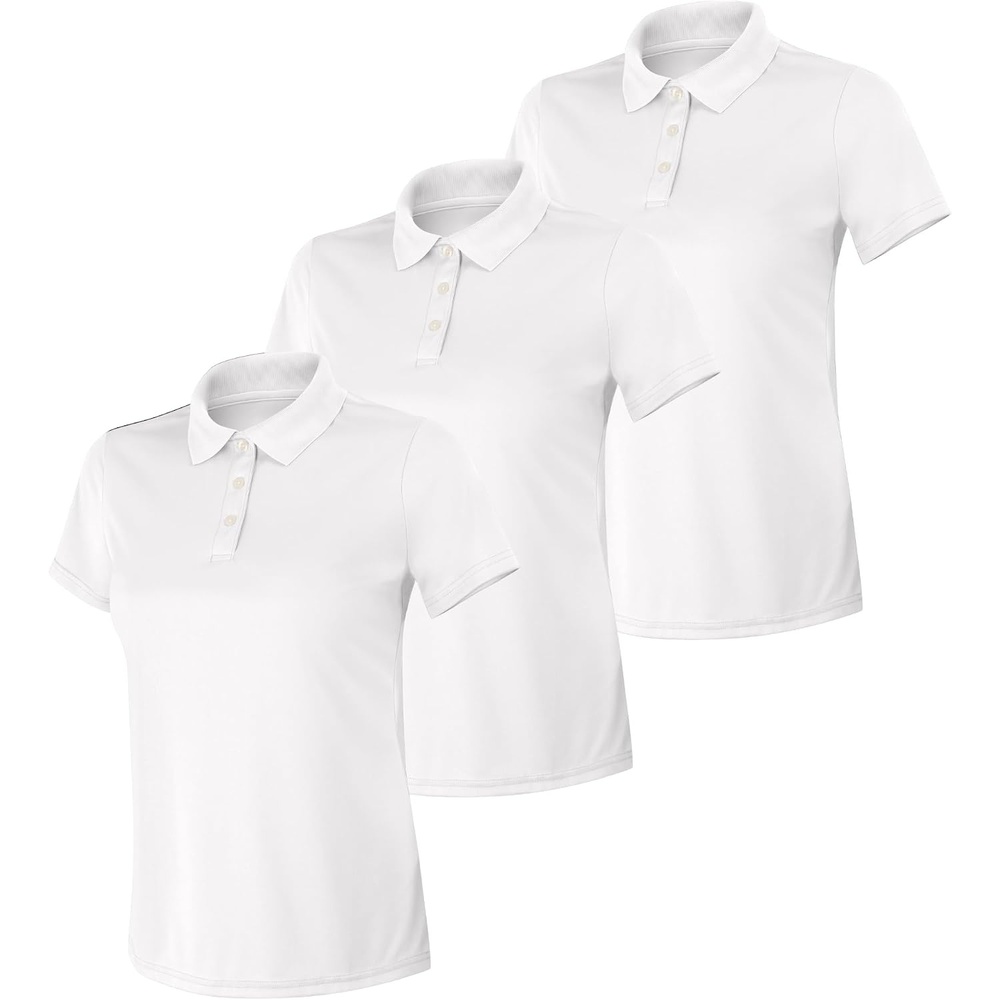 image:imageHanes womens Performance Polo Single or 3Pack Sport Cool DRI MoistureWicking Polo Shirt 40 UPF ProtectionWhite