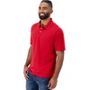 Hanes Men’s Cool DRI Polo Shirt, Quick-Drying Performance Polo for Men, UPF Protection(Deep Red)