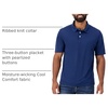 Hanes Men’s Cool DRI Polo Shirt, Quick-Drying Performance Polo for Men, UPF Protection(Navy)