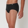 Hanes Men’s Underwear Briefs, Cotton Mid Rise Briefs, Covered Waistband, Moisture Wicking, Multi-pack(Black)