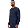 Hanes Sport Men’s Long-Sleeve T-Shirt Pack, Cool DRI Moisture-Wicking Performance T-Shirts, Performance Tee, 2-Pack(Navy)