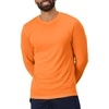 Hanes Sport Men’s Long-Sleeve T-Shirt Pack, Cool DRI Moisture-Wicking Performance T-Shirts, Performance Tee, 2-Pack(Safety Orange)