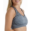 Hanes Women’s Seamless Racerback Sports Bra(Ebony Heather – 1 Pack)