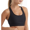 Hanes Womens Sport Compression Racerback Sports-Bra(Black – 1 Pack)