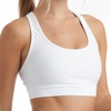 Hanes Womens Sport Compression Racerback Sports-Bra(White – 1 Pack)