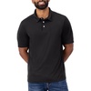 Hanes Men’s Cool DRI Polo Shirt, Quick-Drying Performance Polo for Men, UPF Protection(Black)