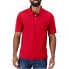 Hanes Men’s Cool DRI Polo Shirt, Quick-Drying Performance Polo for Men, UPF Protection(Deep Red)