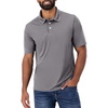 Hanes Men’s Cool DRI Polo Shirt, Quick-Drying Performance Polo for Men, UPF Protection(Graphite)