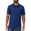 Hanes Men’s Cool DRI Polo Shirt, Quick-Drying Performance Polo for Men, UPF Protection(Navy)