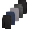 Hanes Men’s Shorts, Cool Dri® 7″ Color Blocked Short, Moisture Wicking + UPF 40 Men’s Athletic Shorts(Black/Charcoal/Graphite/Navy Black)