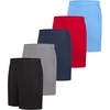 Hanes Men’s Shorts, Cool Dri® 7″ Color Blocked Short, Moisture Wicking + UPF 40 Men’s Athletic Shorts(Light Blue/Deep Red/Navy/Graphite/Black)