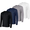 Hanes Sport Men’s Long-Sleeve T-Shirt Pack, Cool DRI Moisture-Wicking Performance T-Shirts, Performance Tee, 2-Pack(Black/White/Navy/Grey – 4 Pack)