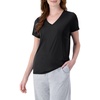 Hanes Women’s T-Shirt, 5-Pack, Sport Cool Dri V-Neck Performance Tees, Moisture-Wicking, Sun Protection(Black – 1 Pack)