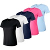 Hanes Women’s T-Shirt, 5-Pack, Sport Cool Dri V-Neck Performance Tees, Moisture-Wicking, Sun Protection(Blk/Wht/Nvy/Pnk/Bl)