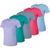 Hanes Women’s T-Shirt, 5-Pack, Sport Cool Dri V-Neck Performance Tees, Moisture-Wicking, Sun Protection(Peri Blue  Teal Ivy  Wow Pink  Light Blue)
