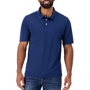 Hanes Men’s Cool DRI Polo Shirt, Quick-Drying Performance Polo for Men, UPF Protection(Navy)