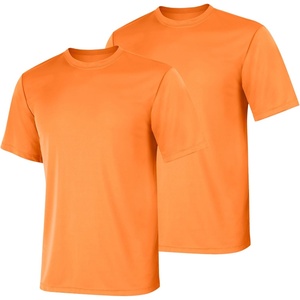 Hanes Men’s Cool Dri Performance T-Shirt, Moisture-Wicking Short Sleeve Tee, 40+ UPF Protection, 2 Or 5 Pack(Safety Orange – 2 Pack)