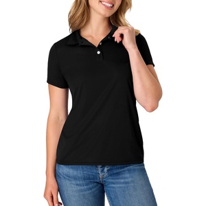 Hanes womens Performance Polo, Single or 3-Pack, Sport Cool DRI Moisture-Wicking Polo Shirt, 40+ UPF Protection(Black – 1 Pack)
