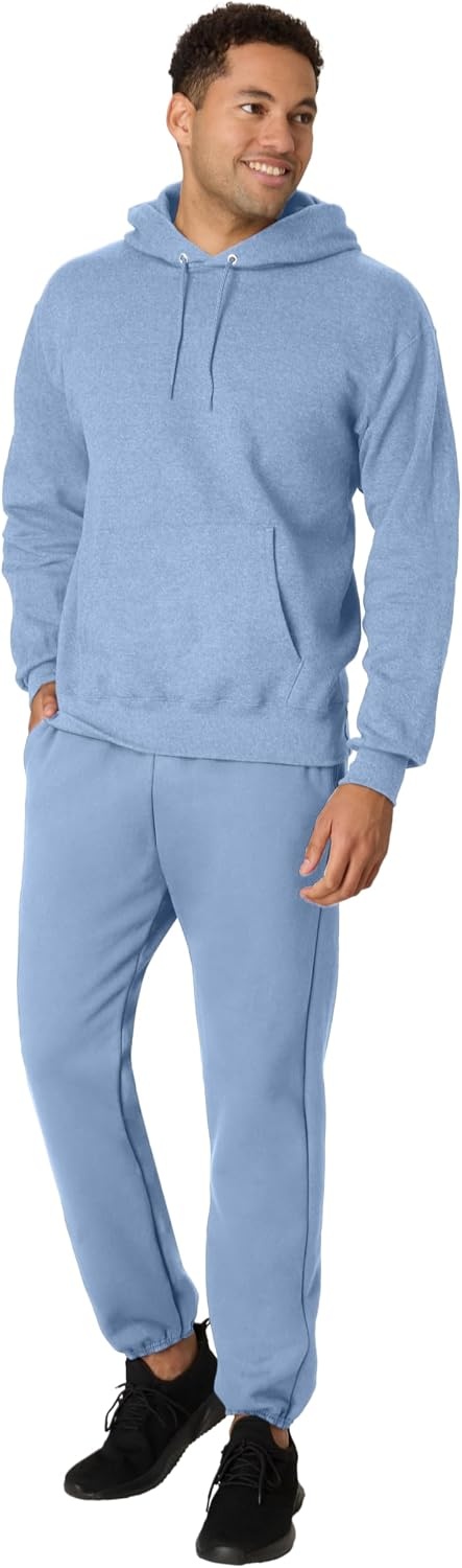 image:imageHanes Mens Sweatpants Ultimate Cotton Fleece Sweatpants Joggers with Pockets for MenLight Blue