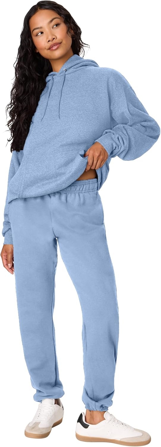 image:imageHanes Mens Sweatpants Ultimate Cotton Fleece Sweatpants Joggers with Pockets for MenLight Blue