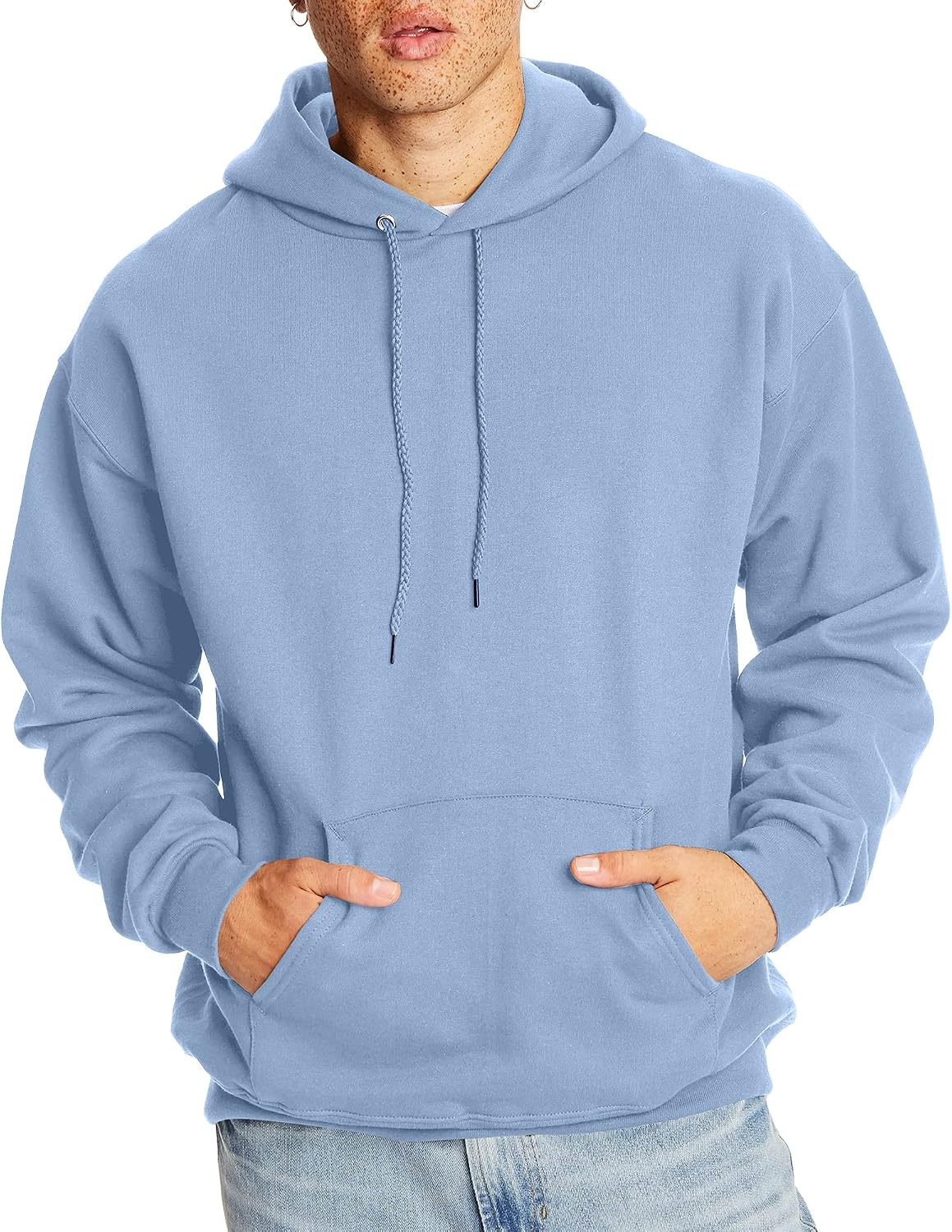 image:imageHanes Mens Ultimate Sweatshirt Heavyweight Fleece Hoodie Cotton Sweatshirt for MenLight Blue