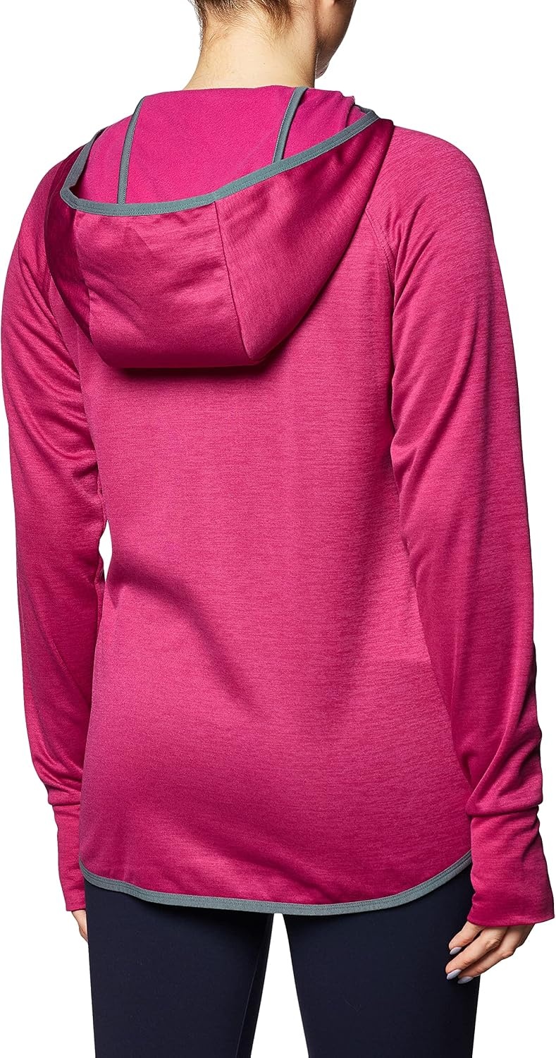 image:imageHanes Sport Womens Performance Fleece Full Zip HoodieFresh Berry HeatherDada Grey Binding