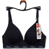 Hanes Women’s Originals Full Coverage Contour Wireless Stretch Cotton T-Shirt Bra(Black)