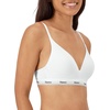 Hanes Women’s Originals Full Coverage Contour Wireless Stretch Cotton T-Shirt Bra(White)