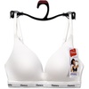 Hanes Women’s Originals Full Coverage Contour Wireless Stretch Cotton T-Shirt Bra(White)