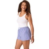 Hanes Women’s Pajamas Set, Comfywear Tank Top & Boxer Shorts Pajamas for Women Set, Soft Cotton-blend Loungewear(White/Beaming Violet Stripe)