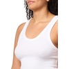 Hanes Women’s Pajamas Set, Comfywear Tank Top & Boxer Shorts Pajamas for Women Set, Soft Cotton-blend Loungewear(White/Black Stripe)