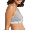Hanes Women’s Triangle Bralette Pack, 2-Pack, Originals Breathable Stretch Cotton Bras for Women, Wireless Bra(Shelton Red/Concrete Heather)