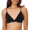 Hanes Women’s Triangle Bralette Pack, 2-Pack, Originals Breathable Stretch Cotton Bras for Women, Wireless Bra(White/Black)