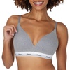 Hanes Women’s Originals Full Coverage Contour Wireless Stretch Cotton T-Shirt Bra(Concrete Heather)