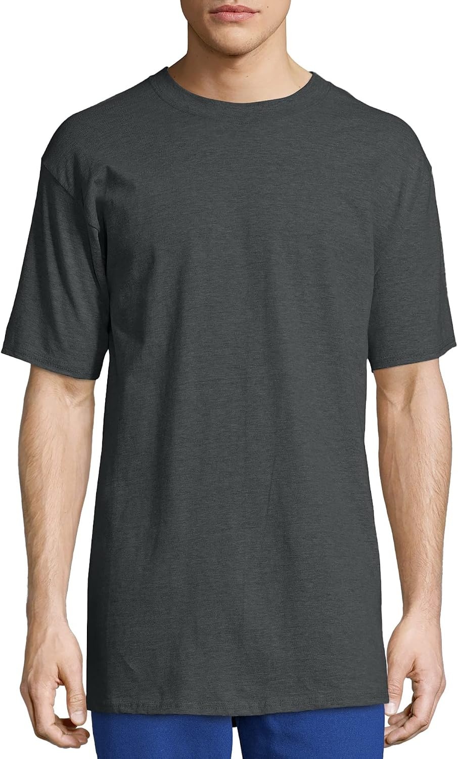 image:imageHanes Mens BeefyT TShirt Heavyweight Cotton TShirts for Men 1 or 2 Pack Mens Tees TallCharcoal Heather