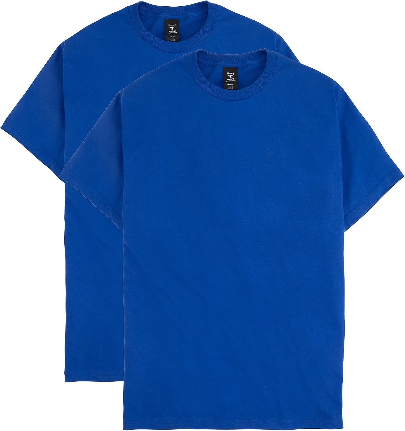 image:imageHanes Mens BeefyT TShirt Heavyweight Cotton TShirts for Men 1 or 2 Pack Mens Tees TallDeep Royal