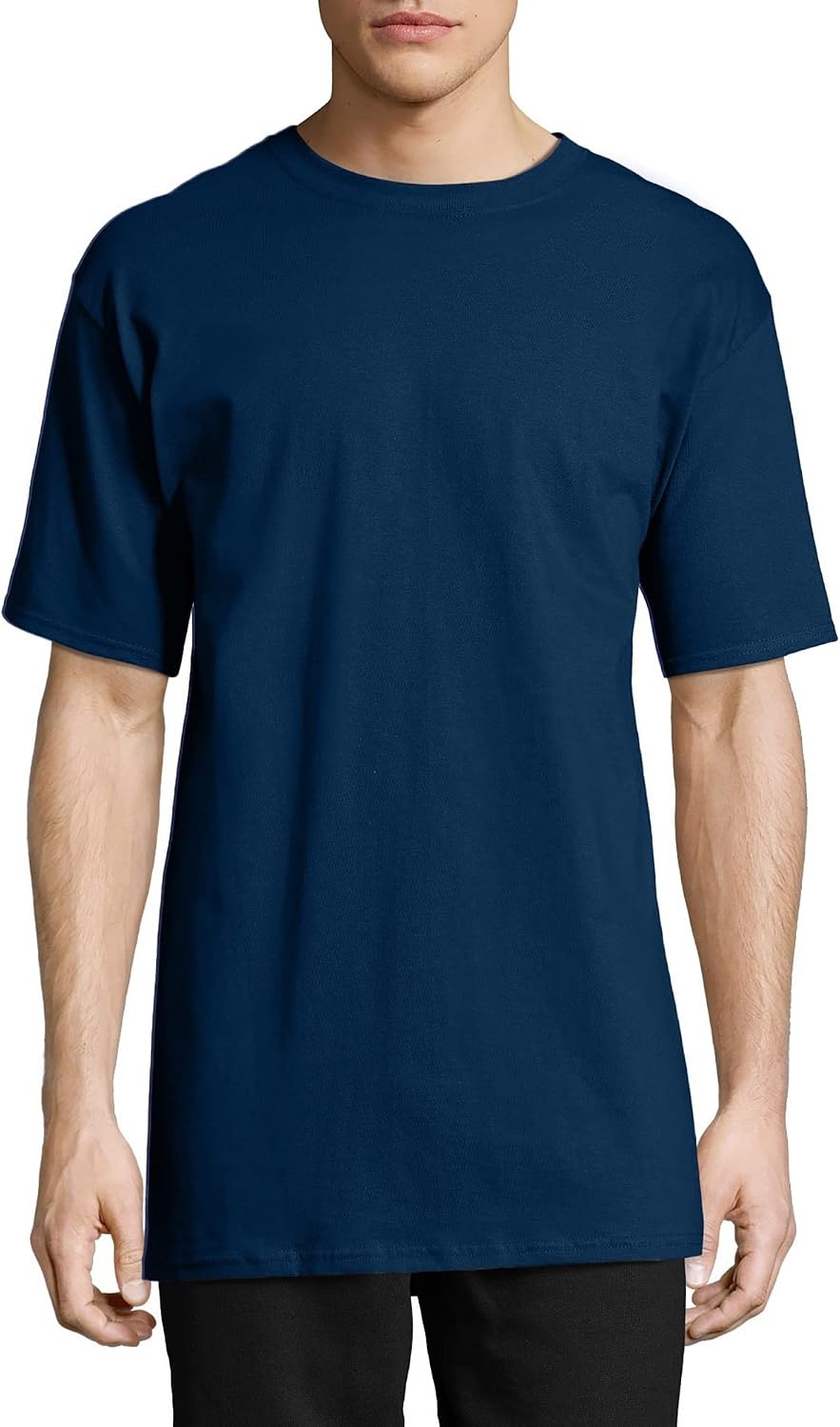 image:imageHanes Mens BeefyT TShirt Heavyweight Cotton TShirts for Men 1 or 2 Pack Mens Tees TallNavy