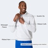Hanes Men’s Quarter-zip Pullover, Ecosmart Fleece Pullover Shirt for Men, Cotton Blend(Ash)