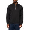 Hanes Men’s Quarter-zip Pullover, Ecosmart Fleece Pullover Shirt for Men, Cotton Blend(Black)