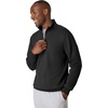 Hanes Men’s Quarter-zip Pullover, Ecosmart Fleece Pullover Shirt for Men, Cotton Blend(Black)