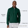 Hanes Men’s Quarter-zip Pullover, Ecosmart Fleece Pullover Shirt for Men, Cotton Blend(Deep Forest)