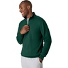 Hanes Men’s Quarter-zip Pullover, Ecosmart Fleece Pullover Shirt for Men, Cotton Blend(Deep Forest)