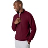 Hanes Men’s Quarter-zip Pullover, Ecosmart Fleece Pullover Shirt for Men, Cotton Blend(Maroon)