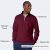 Hanes Men’s Quarter-zip Pullover, Ecosmart Fleece Pullover Shirt for Men, Cotton Blend(Maroon)