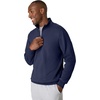 Hanes Men’s Quarter-zip Pullover, Ecosmart Fleece Pullover Shirt for Men, Cotton Blend(Navy)