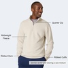 Hanes Men’s Quarter-zip Pullover, Ecosmart Fleece Pullover Shirt for Men, Cotton Blend(Sand)